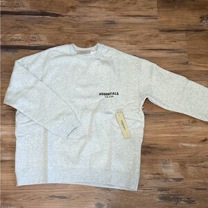 Essentials light oatmeal crewneck